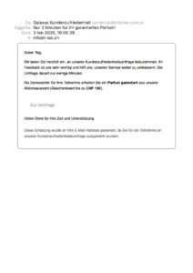 Esempio di email truffa phishing finto Galaxus